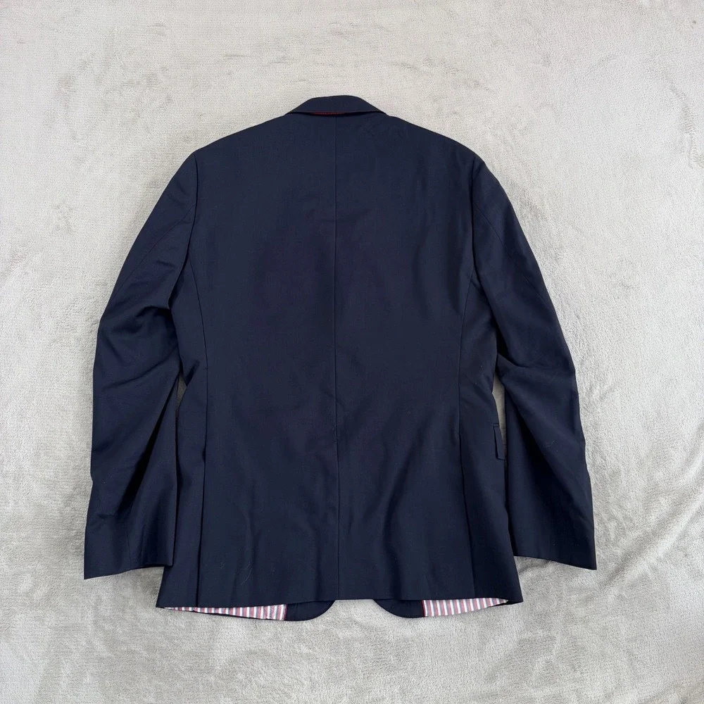 Brooks Brothers Red Fleece Blazer in Navy Wool Marzotto Italian Fabric Men 38R